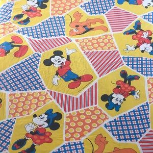 Vintage Sears and Roebuck full fitted Mickey and Friends sheet